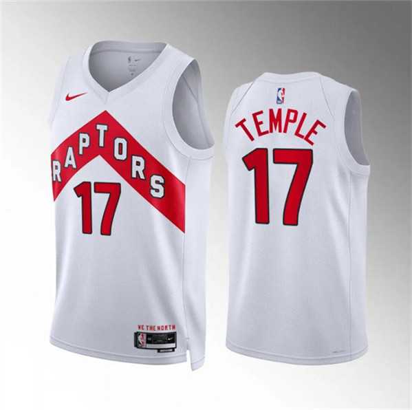 Mens Toronto Raptors #17 Garrett Temple White Association Edition Stitched Basketball Jersey Dzhi